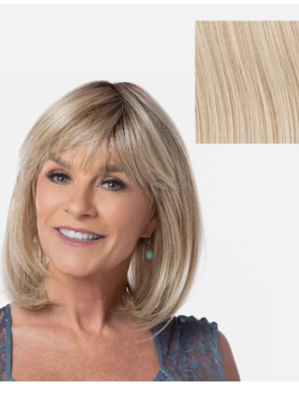 Toni Brattin Supreme Bob Mid-Length Cut Wig-Light Blonde-NWT-A613849